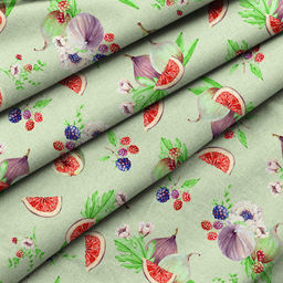 Инжир К Скатерть д146см, диаметр стола до 105см, на 6 персон, хлопок Премиум 186г/м2, Домашняя мода (Россия)  фото 3