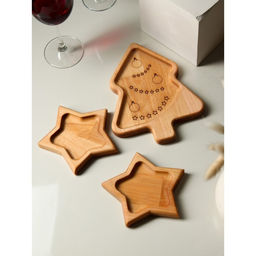 Подарочный набор деревянной посуды Adelica Волшебство, менажницы: ёлка 24?18.5?1.8 см, звезда 15?15?1.8 см, масло 100 мл, в подарочной коробке фото 4