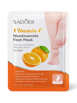 Цена за 2 шт. Отшелушивающая маска-носки для ног Sadoer, апельсин, 35 г