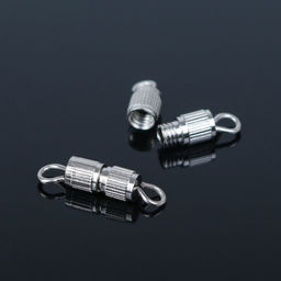 Цена за 2 шт. Замок винтовой 7×3 мм, 10 шт. цвет серебро