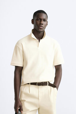 TEXTURED POLO SHIRT WITH RIBBED TRIMS - Zara фото 11