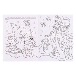 Цена за 4 шт. Раскраска Принцесса Зима, 16 стр.