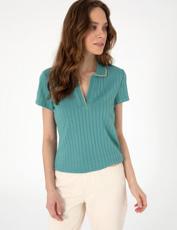 Ye_il Slim Fit Basic Ti__rt