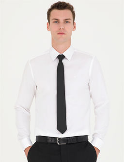 Beyaz Slim Fit Uzun Kollu Basic G_mlek - Pierre cardin фото 3