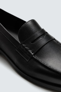 LEATHER PENNY LOAFERS - Zara фото 6