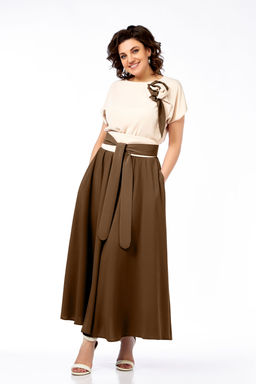 Платье Olga Style С912 коричневый фото 5