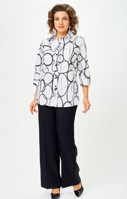 Костюм БелЭльСтиль 877/601 бело-черный фото 2