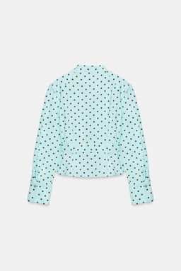 CHAQUETA CAMISERA LUNARES / Turquesa - Zara фото 6