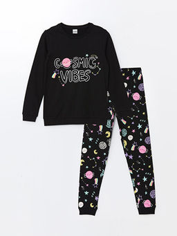 Bisiklet Yaka K?z ?ocuk Pijama Tak?m