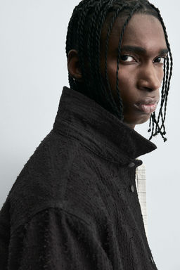 TEXTURED JACQUARD DENIM SHIRT - Zara фото 14