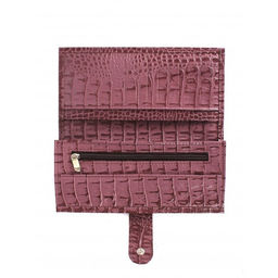 Портмоне женское Croco-ПР-950 с хлястиком натуральная кожа 2 отд, 13 карм, ирис кайман (25) 264730  фото 3