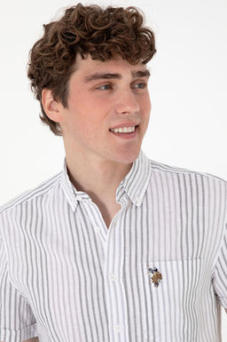 Erkek A__k Gri K_sa Kollu G_mlek Sepette S_rpriz _ndirim - U.s. polo assn фото 2