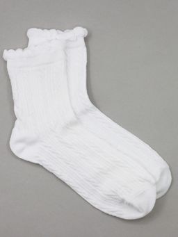 Носки р.35-40 Вязь Косичка Белые - Krumpy фото 3