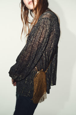 METALLIC THREAD PRINTED BLOUSE - Zara фото 4