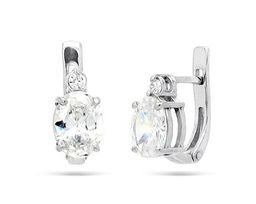 Серьги из серебра куб.циркон., В10-0076