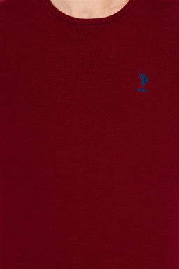 U. S. Polo Assn Мужской бордово-красный базовый свитер - U.s. polo assn фото 14