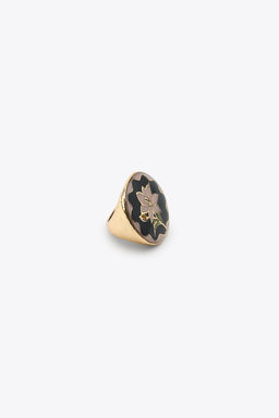 2-PACK OF RINGS WITH RESIN PIECE