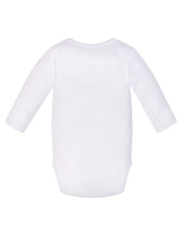 Боди ясельное белое с длинными рукавами