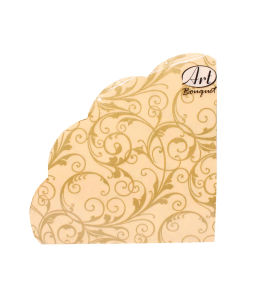 57001/ Салфетки бумажн.Art Bouquet Rondo /32см 3сл 12шт/ Очарование на кремовом.(15)