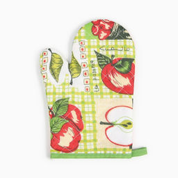 Кухонный набор 2 предмета LoveLife: прихватка 15х15см, варежка-прихватка 21х15 см, 100% п/э  фото 2