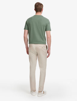 Bej Slim Fit Esnek Bel Klasik Jogger Pantolon
