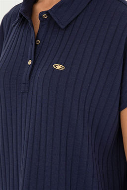 Женская темно-синяя футболка с воротником-поло Неожиданная скидка в корзине - U.s. polo assn фото 7