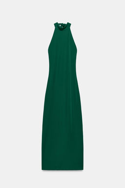 VESTIDO MIDI HALTER / Verde oscuro - Zara фото 5