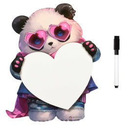 Магнитная доска c полем для рисования и письма арт. 73035/ 50 ПАНДА В ОЧКАХ ( 20х25 см, мелованная б