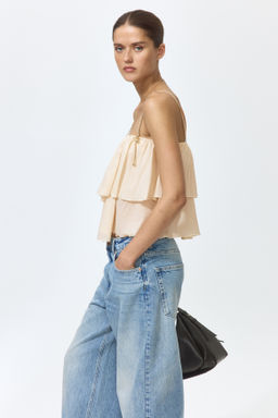 Chain-detail frill-trimmed top - H&m фото 2