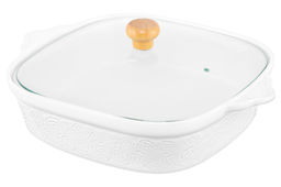 Блюдо д/зап и серв 31,5*25,6*12,5 см 2 л Розы + стекл крышка на дер подставке - Elan gallery фото 10