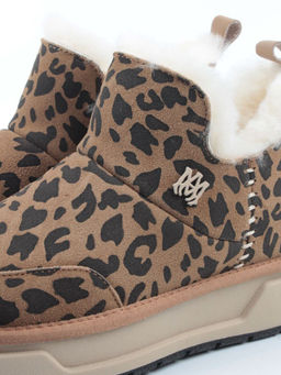 04-PAJW01-5Z BROWN/LEOPARD Ботинки зимние женские (натуральная замша, 100% шерсть, натуральный мех)