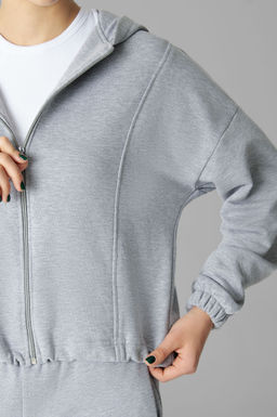 Арт. 2545 Костюм женский с брюками 44-50 (4 шт) Цвет:серый меланж