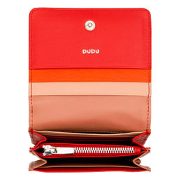 Итальянский кожаный кошелек DuDu серии Flores | огненно-красный - Dudubags фото 7