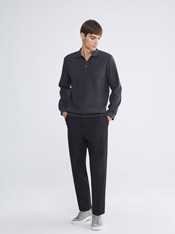 Polo Yaka Erkek Sweatshirt