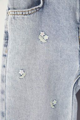 Mavi 100% Pamuk Cicekli Nak?sl?/Islemeli K?z Cocuk Denim Jeans TKDAW26JE00011 - Trendyolmilla фото 3