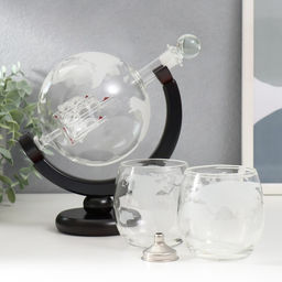 Винный набор сувенирный «Корабль в шаре»: графин 800 мл, 2 бокала по 250 мл