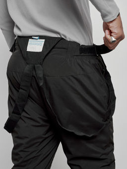 Полукомбинезон утепленный мужской зимний горнолыжный черного цвета 7431Ch - Colannia фото 38