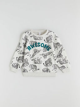 Bisiklet Yaka Erkek ?ocuk Sweatshirt 2li
