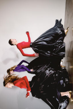 LAMINATED LEATHER BALLERINAS