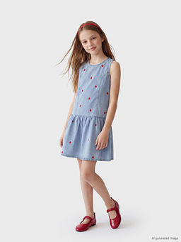 Kalp Nak??l? K?z ?ocuk Jean Elbise