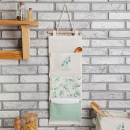 Кармашек текстильный Эвкалипт 3 отделения, 56х20 см