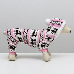 Комбинезон Олени с капюшоном, размер XXL (ДС 45 см, ОГ 55 см, ОШ 45 см), розовый - Simaland фото 17