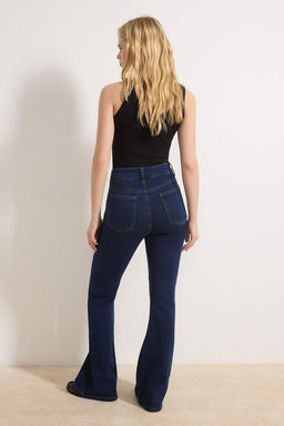 Siyah Yuksek Bel Flare Yumusak Ekstra Esneyen Orme Kot/Jeans TWOSS26JE00091 - Trendyolmilla фото 13