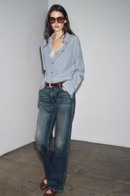ZW COLLECTION STRIPED FLOWING SHIRT