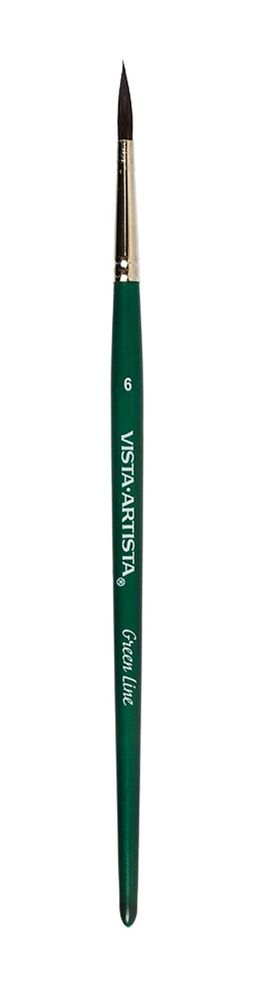 Кисть "Green Line" "VISTA-ARTISTA" 90211-06 имитация белки круглая 5 шт короткая ручка №06