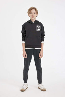 Толстовка с круглым вырезом для мальчиков Звездные войны - Defacto фото 2