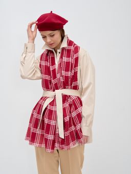 ХЛОПОК ВИСКОЗА Большой, красивый двусторонний палантин с необычной выработкой по всему полотну изделия - Tantino фото 6