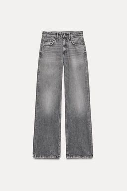 TRF WIDE-LEG MID-RISE FULL LENGTH JEANS - Zara фото 8