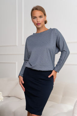 Платье Open Style 5931 серый/черный