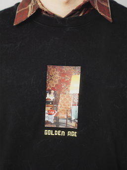 Футболка мужская черная с обработкой эйсид - Mark formelle фото 3